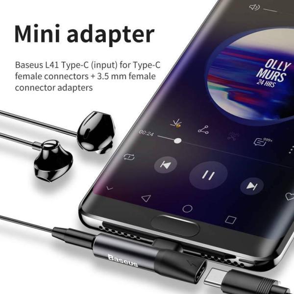 Baseus CATL41-01 Rozbočovač USB-C/ 3.5mm Jack Black4