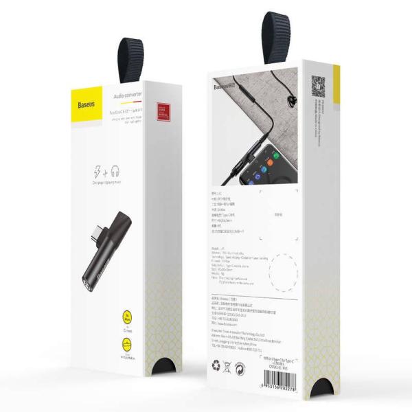 Baseus CATL41-01 Rozbočovač USB-C/ 3.5mm Jack Black7
