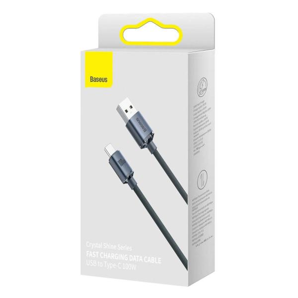 Baseus CAJY000501 Crystal Shine Series Dátový Kábel USB - USB-C 100W 2m Black8