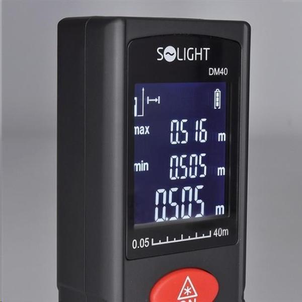 Solight laserový měřič vzdálenosti,  0, 05 - 40m0
