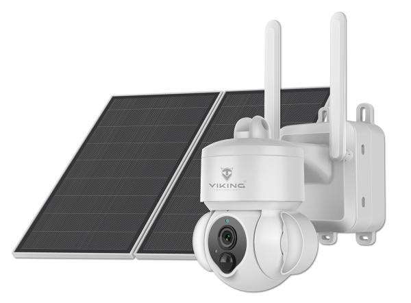 Solárna HD kamera Viking HDs03 4G/ 20000mAh/ farebné nočné videnie/ IP66/ aplikácia/ notifikácia/ biela