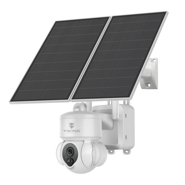 Solárna HD kamera Viking HDs03 4G/ 20000mAh/ farebné nočné videnie/ IP66/ aplikácia/ notifikácia/ biela1