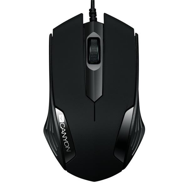Canyon CM-02, optická myš, USB, 1000 dpi, 3 tlač, čierna, blister1