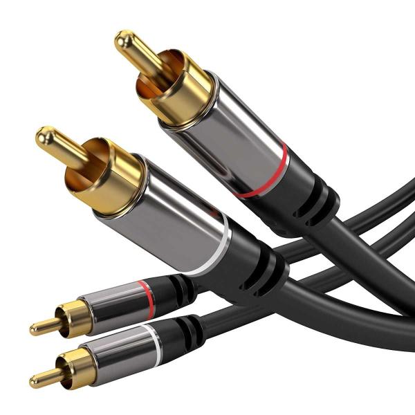 PremiumCord HQ tienený kábel 2x CINCH-2x CINCH M/ M 3m