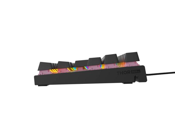 Genesis tichá herná klávesnica THOR 303/ TKL/ RGB/ Outemu Peach/ Drôtová USB/ CZ- SK layout/ Čierna5