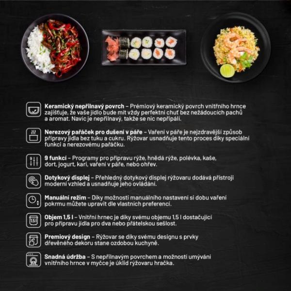 Lauben Multifunction Rice Cooker 1500BW - rýžovar7
