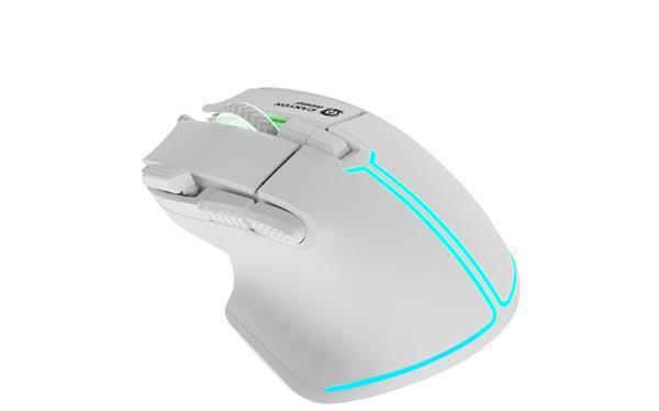 Canyon Fortnax, GM-636 herná myš, drôtová, optická, 20.000dpi, odozva 1ms, 9 progr. tlač,  6 režimov RGB podsv., biela3