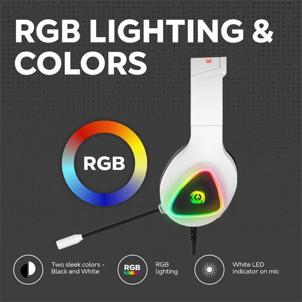 Canyon GH-6, Shadder herný headset, USB / 2x 3.5mm jack, 2m kábel, multicolor RGB podsvietenie, biely9
