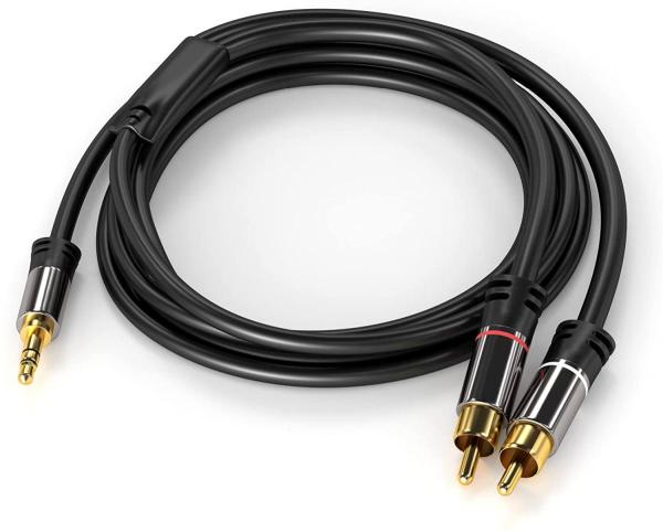 PremiumCord HQ tienený kábel stereo Jack 3.5mm-2xCINCH M/ M 5m1