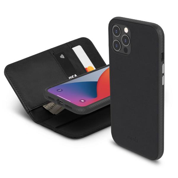 Moshi puzdro Overture with Detachable Magnetic Wallet pre iPhone 12 Pro Max - Black5