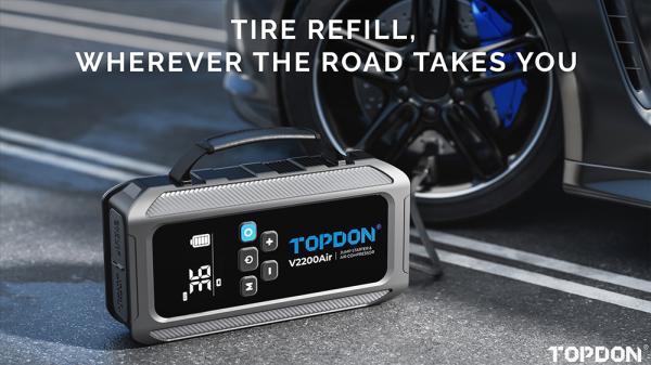 TOPDON Car Jump Starter JumpSurge V2200air/ 12000mAh/ max výstupný prúd 2200A/ 4-150PSI3