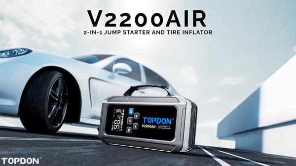 TOPDON Car Jump Starter JumpSurge V2200air/ 12000mAh/ max výstupný prúd 2200A/ 4-150PSI6