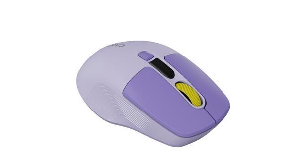 Canyon MW-26, 2v1 bezdrôtová optická myš Bluetooth / 2.4 GHz, tichá, 6 tlačidiel, 800/1200/1600/2400 DPI, fialová
