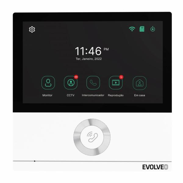 EVOLVEO DoorPhone AHD7, Sada domáceho WiFi videotelefónu s ovládaním brány alebo dverí, biely monitor1