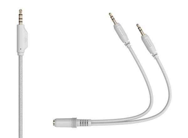 Lorgar Noah 101, herný headset , 3.5mm minijack, skladací dizajn, biely1