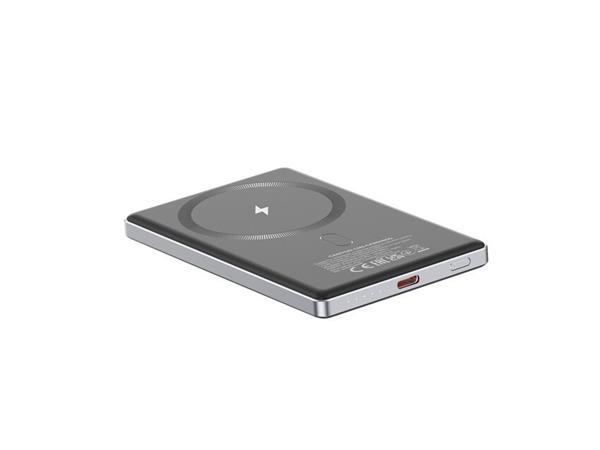 Canyon OnCharge 505, Powerbank, 5.000 mAh, in: USB-C, out: USB-C PD 20W + Wireless Magsafe 15W, ultratenká, šedá9