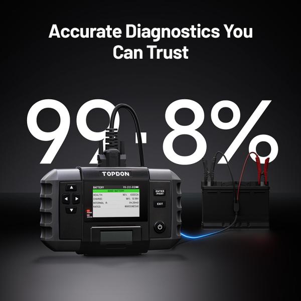 TOPDON Tester autobatérií BT600P/ 3, 5" displej/ 5200mAh/ 6V, 12V, 24V2