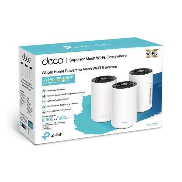 TP-Link AX3000+G1500 Powerline Deco PX50(3-pack)2