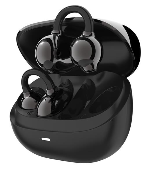 Canyon TWS-14, True Wireless BT slúchadlá za ucho (open-ear-clip), USB-C nabíjanie, nabíjacie puzdro, čierne14