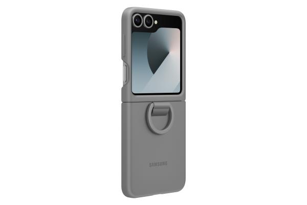 Samsung Silikónový kryt s držiakom na prst pre Z Flip6 , šedý1