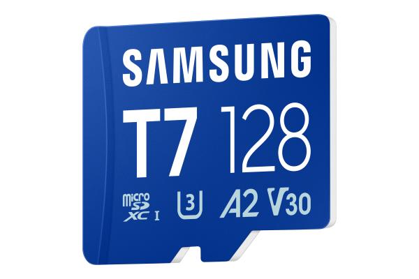 Samsung T7/ Micro SDXC/ 128GB/ UHS-I U3 / Class 10/ Modrá0