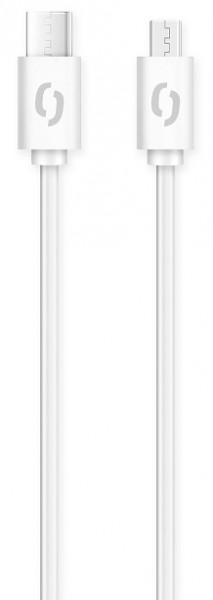 ALIGATOR Dátový kábel POWER 3A, USB-C/ microUSB biely