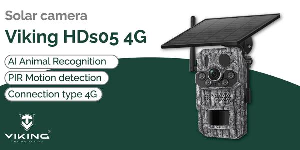 Solárna kamera Viking HDs05 4G/ 2304x1296/ PIR detekcia/ pohybový senzor/ 7800mAh13