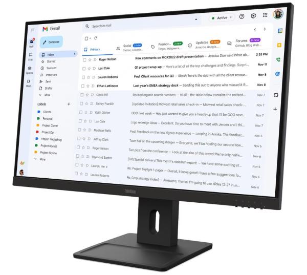Lenovo ThinkVision/ E27-40/ 27"/ IPS/ FHD/ 100Hz/ 6ms/ Čierna/ 3R0