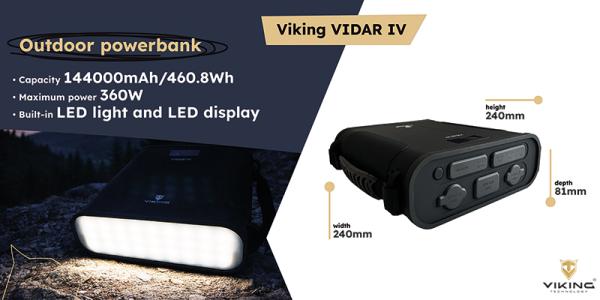 Outdoorová powerbanka Viking VIDAR IV/ 144000mAh/ MAX 360W/ USB-A/ USB-C/ cigaretová zásuvka/ Big Anderson3