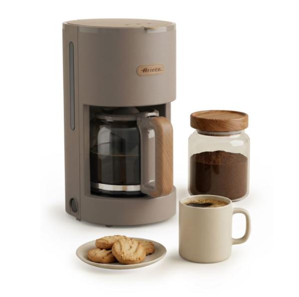 Ariete Breakfast Wood Drip Coffee Machine 1394/07, hnedošedý1
