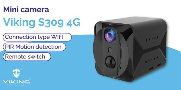 Minikamera Viking S309 4G/ 1080P/ nočné videnie/ pohybový senzor/ 2500mAh/ mobilné aplikácie10