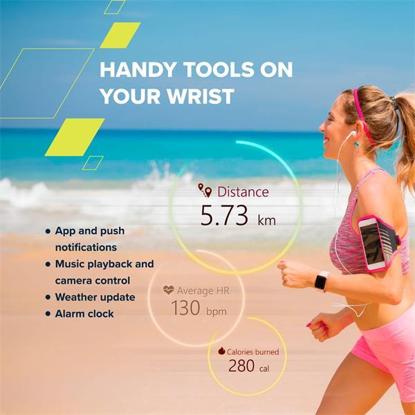 Canyon Easy SW-54, smart hodinky, štíhle, BT s app Canyon Life,  IP touchscreen 1.7´´,  IP68, 14 športov, biele8