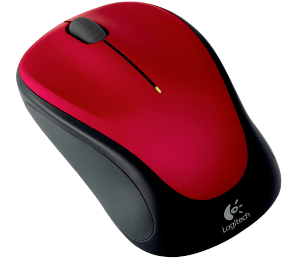 Logitech M235/ Cestovná/ Optická/ 1 000 DPI/ Bezdrôtová USB/ Čierna-červená1