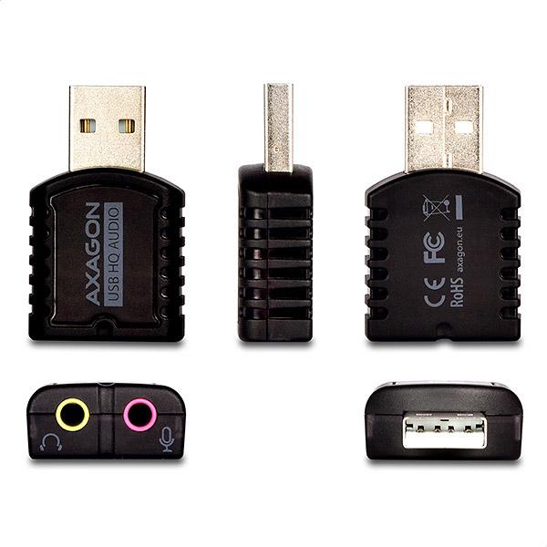AXAGON ADA-17, USB 2.0 - externá zvuková karta HQ MINI, 96kHz/ 24-bit stereo, vstup USB-A12