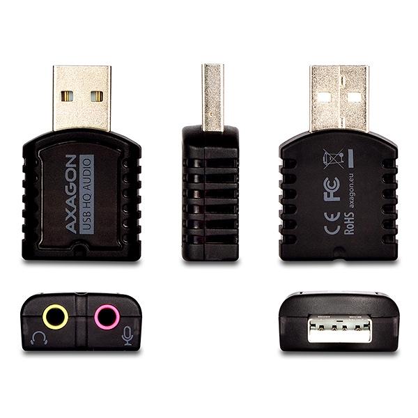 AXAGON ADA-17, USB 2.0 - externá zvuková karta HQ MINI, 96kHz/ 24-bit stereo, vstup USB-A5