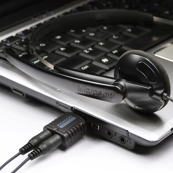 AXAGON ADA-17, USB 2.0 - externá zvuková karta HQ MINI, 96kHz/ 24-bit stereo, vstup USB-A6