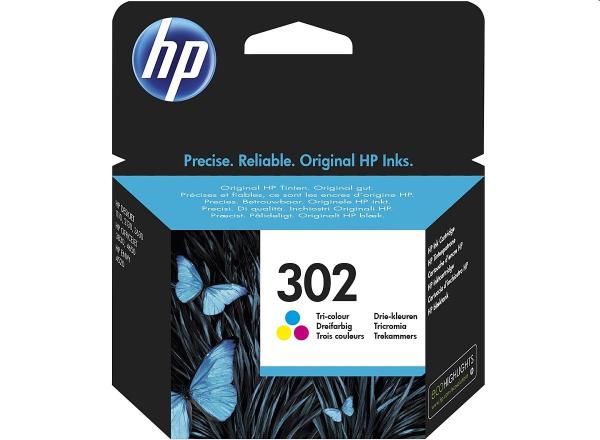 HP 302 Tri-color Original Ink Cartridge pre DeskJet 2130, DeskJet 3639, OfficeJet 3830, 4650, ENVY 4520