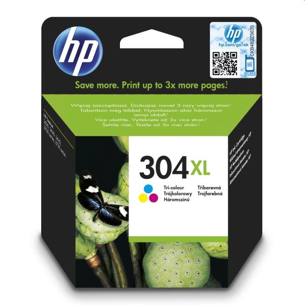 HP 304XL Tri-color Ink Cartridge pre HP DeskJet 2620,2630,2632,2633,3720,3730,3732,3735