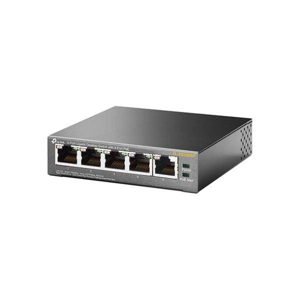 TP-Link TL-SG1005P 5xGb (4xPOE) 65W Desktop Steel Switch1