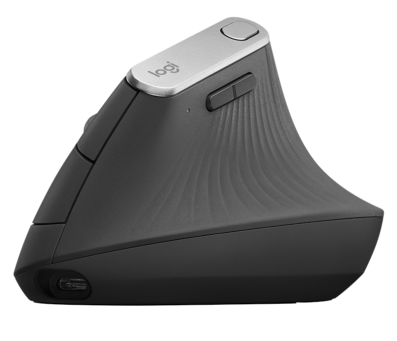 Logitech MX/ Vertikálna/ Optická/ Pre pravákov/ 4 000 DPI/ Drôtová+bezdrôtová/ Čierna0 