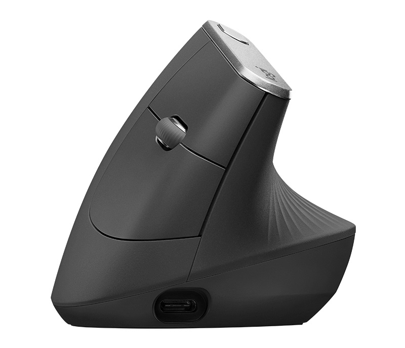 Logitech MX/ Vertikálna/ Optická/ Pre pravákov/ 4 000 DPI/ Drôtová+bezdrôtová/ Čierna1 