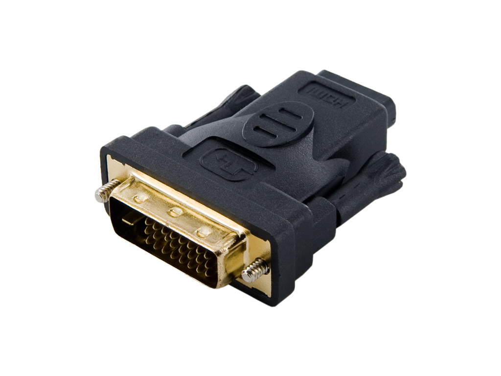 4World Adaptér DVI-D 24+1M - HDMI F Black0 
