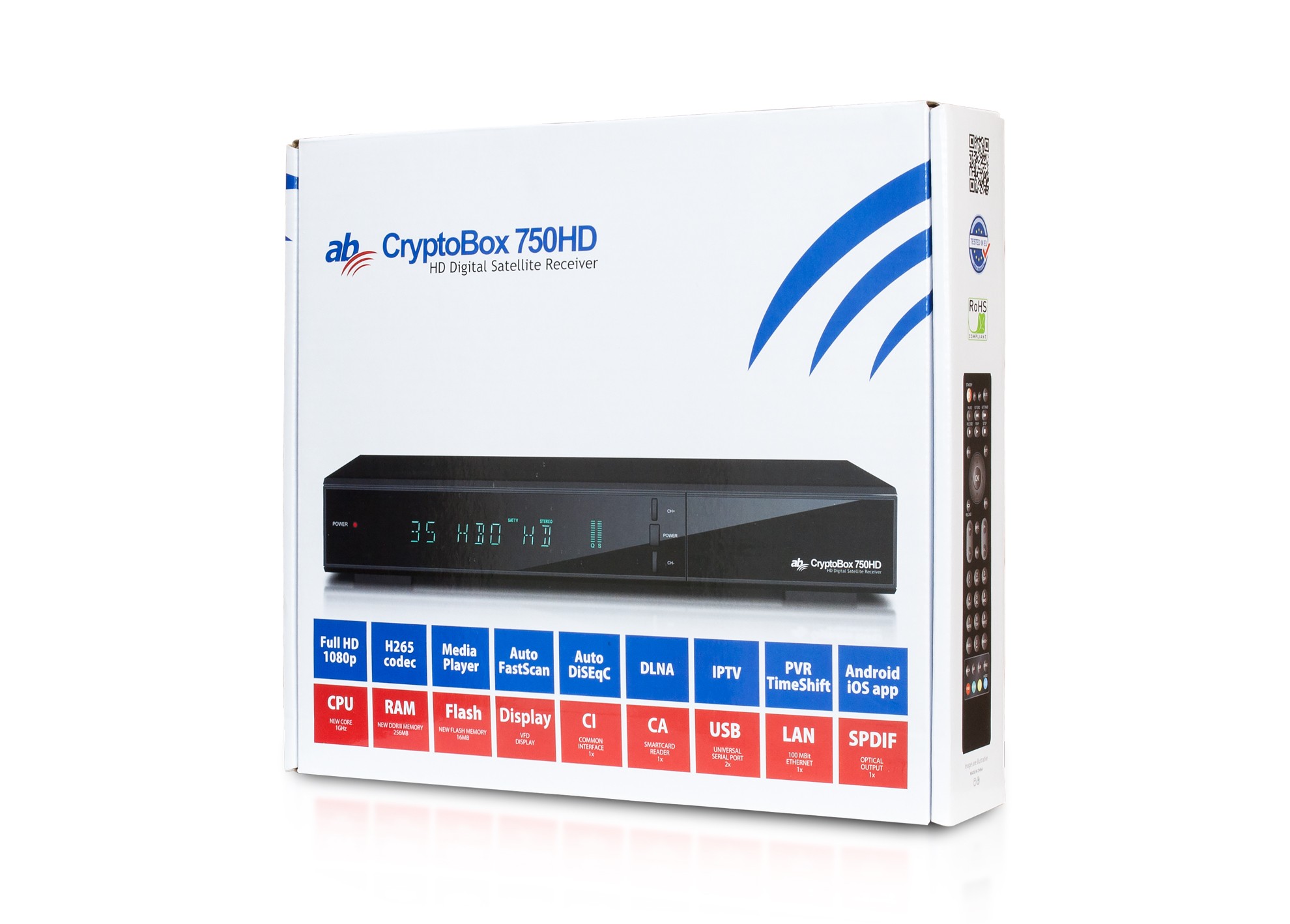 AB Cryptobox 752HD Combo DVB-T2/ S2/ C3 