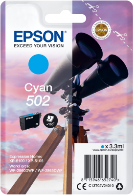 EPSON singlepack, Cyan 502, Ink, standard0 