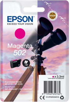 EPSON singlepack, Magenta 502, Ink, štandard0 