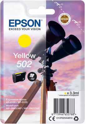 EPSON singlepack, Yellow 502, Ink, standard0 