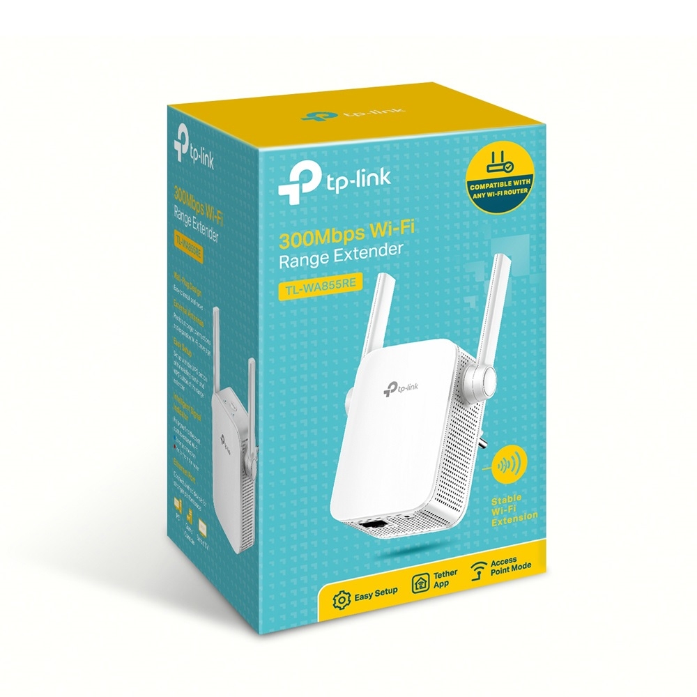 TP-Link TL-WA855RE 300Mb/ s Wifi N Range Extender/ AP, 1x10/ 100 RJ45, power schedule1 