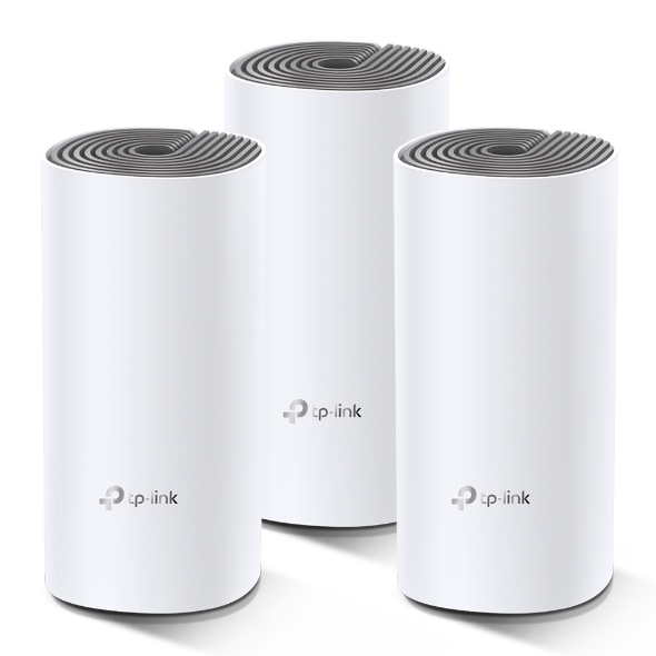 TP-Link AC1200 Whole-home Mesh WiFi System Deco E4 (3-pack), 2x10/ 100 RJ450 