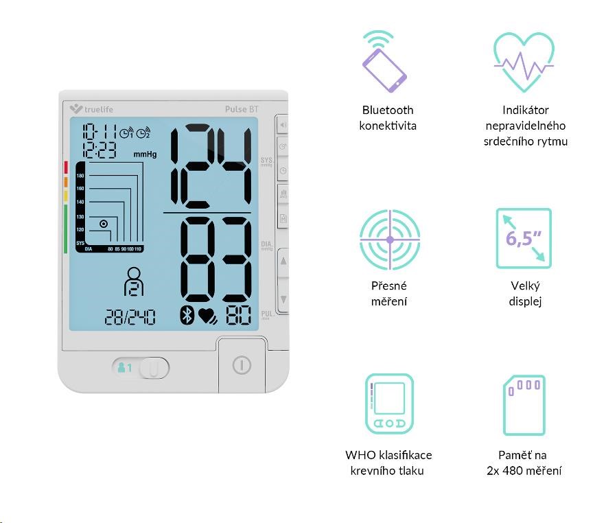 TrueLife Pulse BT - tonometr/měřič krevního tlaku1 
