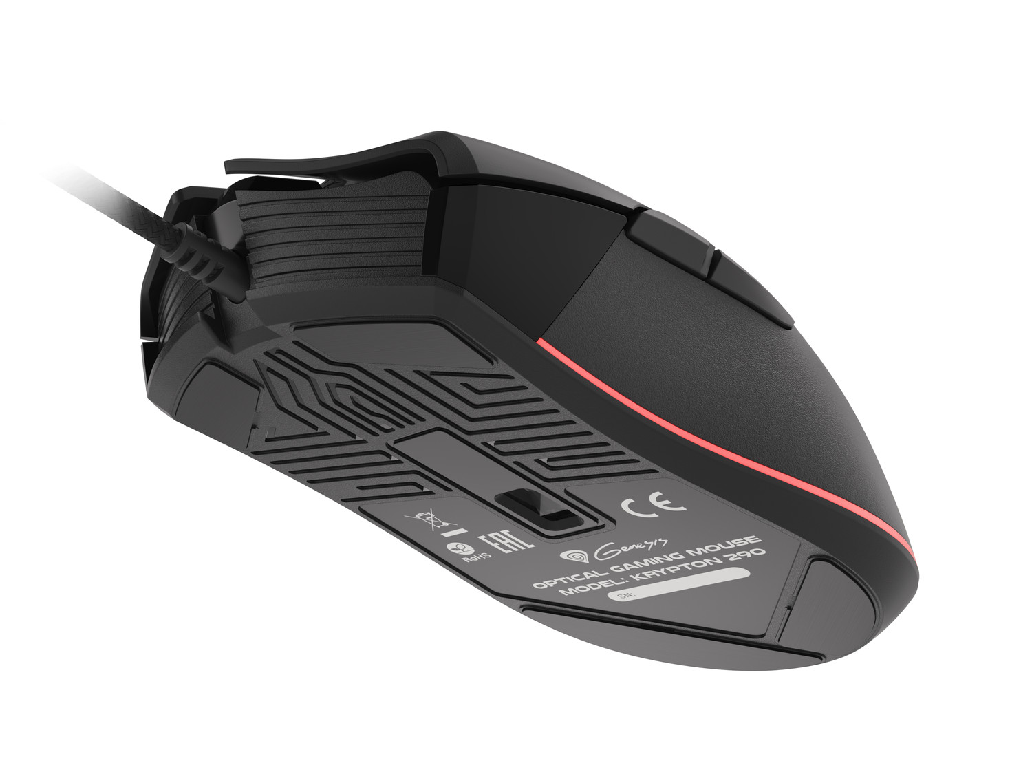 Genesis herná optická myš KRYPTON 290/ RGB/ 6400 DPI/ Herná/ Optická/ 6 400 DPI/ Drôtová USB/ Čierna9 